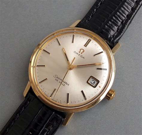 omega 14kt gold watch|solid gold gents omega watches.